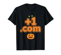 Boo Halloweens +1 Plus One Dot Com Country Code T-Shirt