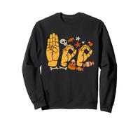 Boo Hands American Sign Language Pride ASL Halloween Witch Sweatshirt