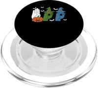 Boo Hands Sign Language Pride ASL Halloween Witch Pumpkin PopSockets PopGrip for MagSafe