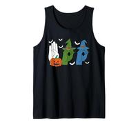 Boo Hands Sign Language Pride ASL Halloween Witch Pumpkin Tank Top