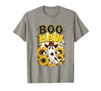 Boo Haw Ghost Halloween Country Western Spooky Cowgirl Howdy T-Shirt