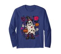 Boo Hoo People Sassy Ghost Punk Witch Boots Funny Halloween Long Sleeve T-Shirt