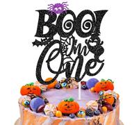 Boo I’m One Cake Topper, Little Boo 1st Birthday Cake Decor, The Spooky One/Happy Boo Day, Halloween Ghost Baby’s 1st Birthday Baby Shower Party Decorations Supplies