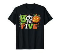Boo I'm Five 5th Birthday Halloween Skull Monster Pumpkin Value Graphic T-Shirt