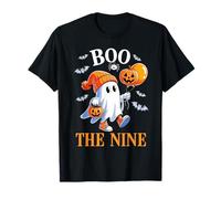 Boo I'm Nine Ghost Funny 9th Birthday Halloween 9 Years Old T-Shirt