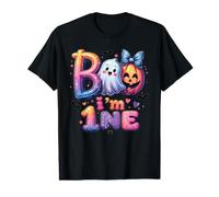 Boo I'm One 1st Birthday Halloween Girl Cute Ghost Pumpkin Value Graphic T-Shirt