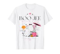 Boo-JEE Beach Club Summerween Ghost Beach Retro Spooky Girl T-Shirt