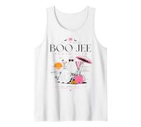 Boo-JEE Beach Club Summerween Ghost Beach Retro Spooky Girl Tank Top