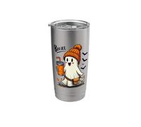 Boo-JEE Ghost in Beanie with Drink Stainless Steel Insulated Tumbler