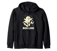 Boo-Ling Ghost Bowling Halloween Funny Spooky Bowler Costume Zip Hoodie