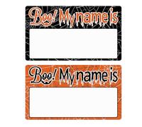 Boo My Name is Stickers 2×3.5 inch Halloween Name Tags Stickers Party Hello Classroom Border Labels Gift Labels 120 pcs