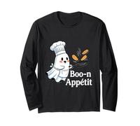 Boo-n Appétit Funny Ghost Chef Cooking Long Sleeve T-Shirt