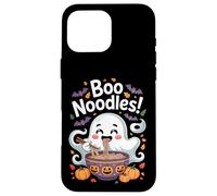 Boo Noodles Funny Ghost Halloween Noodle Case for iPhone 16 Pro Max