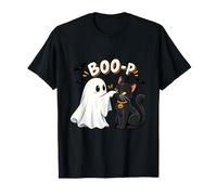 Boo P Ghost Nose Boop Halloween Cat Lover T-Shirt