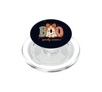 Boo Spooky Season Floral Ghost Daisy Bow Halloween Art Cute PopSockets PopGrip for MagSafe