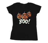 Boo! Stormtrooper Pumpkin Cotton T-Shirt Star Wars Black L
