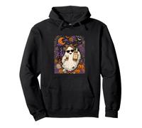 Boo Sunglasses Leopard Bow Tie Drinking Whiskey Halloween Pullover Hoodie