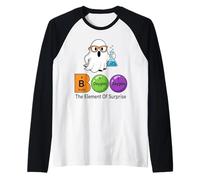 Boo The Element of Surprise Funny Chemistry Halloween Raglan Baseball Tee