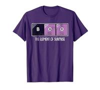 Boo The Element of Surprise Lazy DIY Halloween Costume Funny T-Shirt, Men, Purple, Small