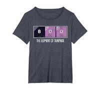 Boo The Element of Surprise Lazy DIY Halloween Costume Funny T-Shirt, Women's Plus, Heather Blue, 3X