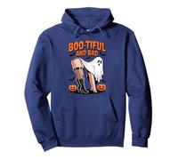 Boo-tiful and bad sexy ghost halloween fishnets pumpkins Pullover Hoodie