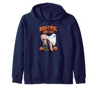 Boo-tiful and bad sexy ghost halloween fishnets pumpkins Zip Hoodie