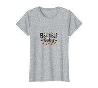 Boo-Tiful Baby: Spooky Cute Halloween Infant Apparel T-Shirt, Women, Heather Grey, XL