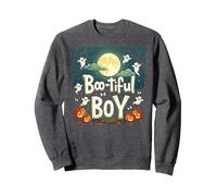 Boo-tiful Boy: Spooky Halloween Fun for Little Ones Sweatshirt, Adult Unisex, Dark Heather Grey, S