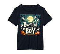 Boo-Tiful Boy: Spooky Halloween Fun for Little Ones T-Shirt, Women's Plus, Black, 2X