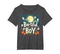Boo-Tiful Boy: Spooky Halloween Fun for Little Ones T-Shirt, Women's Plus, Dark Heather Grey, 2X