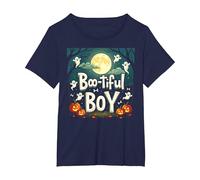 Boo-Tiful Boy: Spooky Halloween Fun for Little Ones T-Shirt, Women's Plus, Navy, 2X