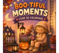 Boo-tiful Cozy Moments: Livre de coloriage Halloween cosy - Dessins mignons, simples et relaxants aux gros contours