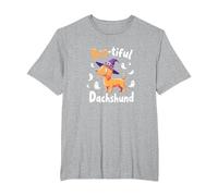 Boo-Tiful Dachshund Halloween Sweatshirt Spooky Dog Lover T-Shirt, Men's Big and Tall, Heather Grey, 4X Tall