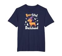 Boo-Tiful Dachshund Halloween Sweatshirt Spooky Dog Lover T-Shirt, Men's Big and Tall, Navy, 3X Tall