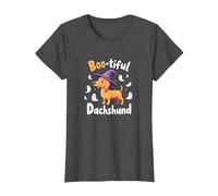 Boo-Tiful Dachshund Halloween Sweatshirt Spooky Dog Lover T-Shirt, Women, Dark Heather Grey, M