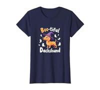 Boo-Tiful Dachshund Halloween Sweatshirt Spooky Dog Lover T-Shirt, Women, Navy, XXL