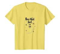 Boo-Tiful Girl: Cute Ghost for Halloween Lovers T-Shirt, Kids, Lemon, 12 Years