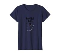 Boo-Tiful Girl: Cute Ghost for Halloween Lovers T-Shirt, Women, Navy, XL