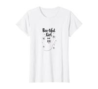 Boo-Tiful Girl: Cute Ghost for Halloween Lovers T-Shirt, Women, White, L