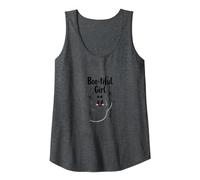 Boo-Tiful Girl: Cute Ghost for Halloween Lovers Tank Top, Women, Dark Heather Grey, XXL