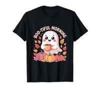 Boo-Tiful Morning Cute Ghost Coffee Halloween Autumn T-Shirt