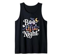 Boo-Tiful Night Cute Watercolour Halloween Pun Tank Top