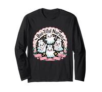 Boo-Tiful Nurses Halloween Cute Ghosts Design for Nurse Long Sleeve T-Shirt