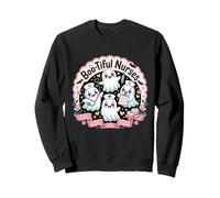 Boo-Tiful Nurses Halloween Cute Ghosts Design For Nurse Sweatshirt