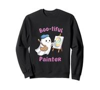 Boo-tiful Painter Cute Ghost Painting Art Artist Sweatshirt