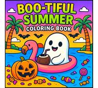 Boo-tiful Summer Coloring Book: Spooky Cute Beach Illustrations for Kids