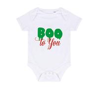 Boo to You Halloween Statement Baby Grow Vest, 0-3 Months, White