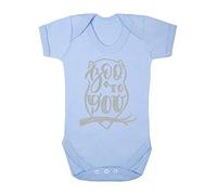 Boo to You Midnight owl [HALLO19] Baby Grow Vest, 3-6 Months, Pastel Blue