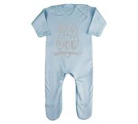 Boo to You Midnight owl [HALLO19] Baby Romper Jumpsuit with feet, 0-3 Months, Pastel Blue