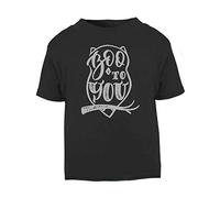 Boo to You Midnight owl [HALLO19] Short Sleeve Cotton Toddler t Shirt, 3-4 Years, Black